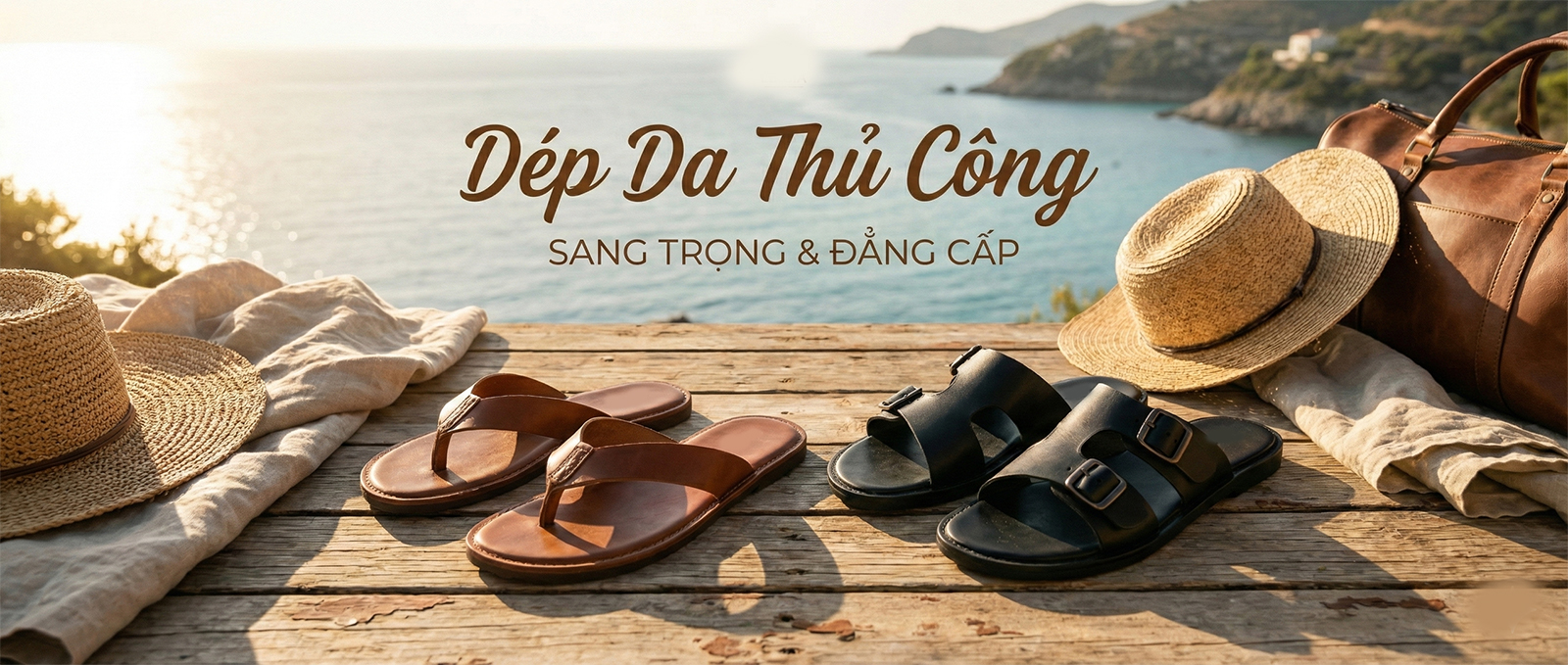 DÉP DA - Dép Da Nam Cao Cấp