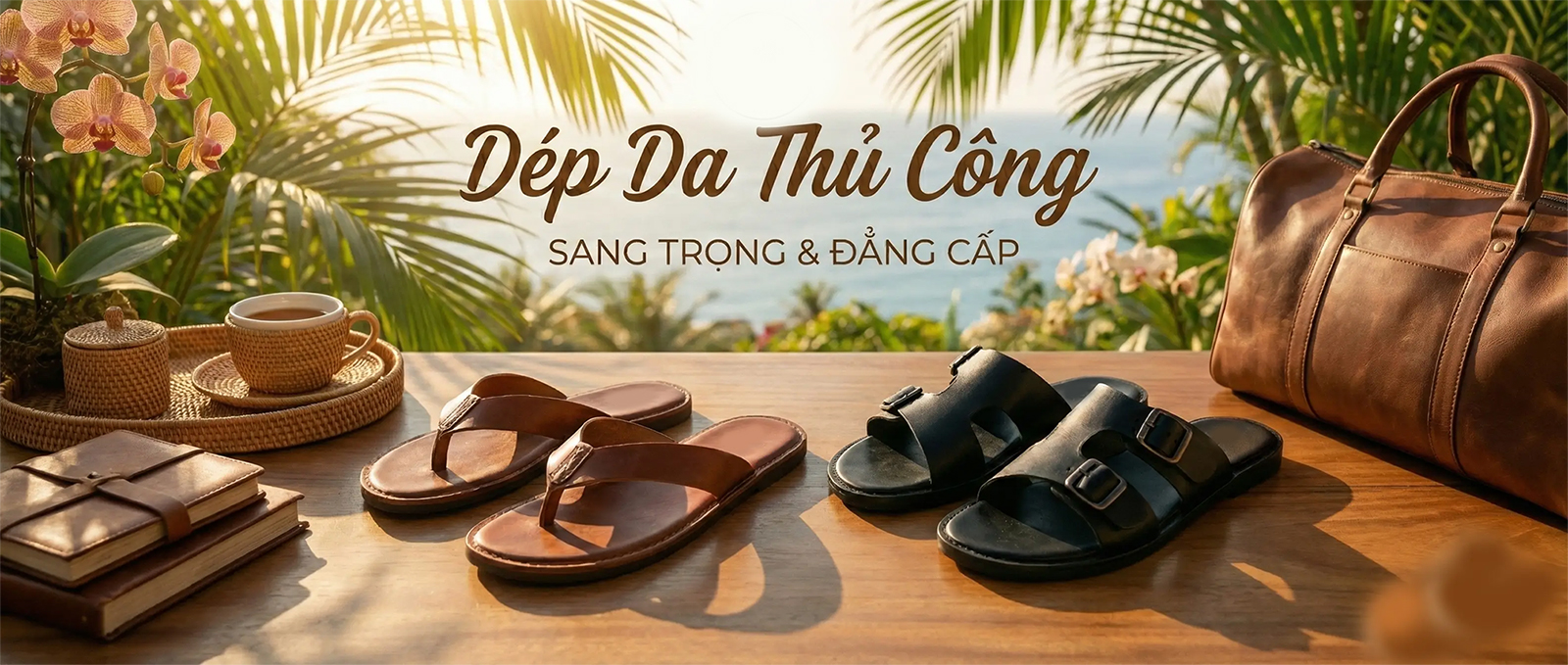 DÉP DA - Dép Da Nam Cao Cấp