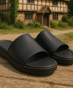 Dép da nam đế cao su